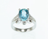 Aquamarine and diamond ring