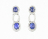 Blue sapphire and diamond earrings