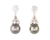South sea pearl and diamond earrings