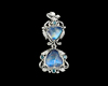 Moon stone and diamond pendant