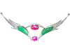 Ruby, jadeite (type-A) and diamond necklace