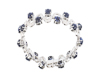 Blue sapphire and diamond bracelet