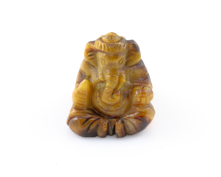 Tiger eye Ganesha statue - Click Image to Close