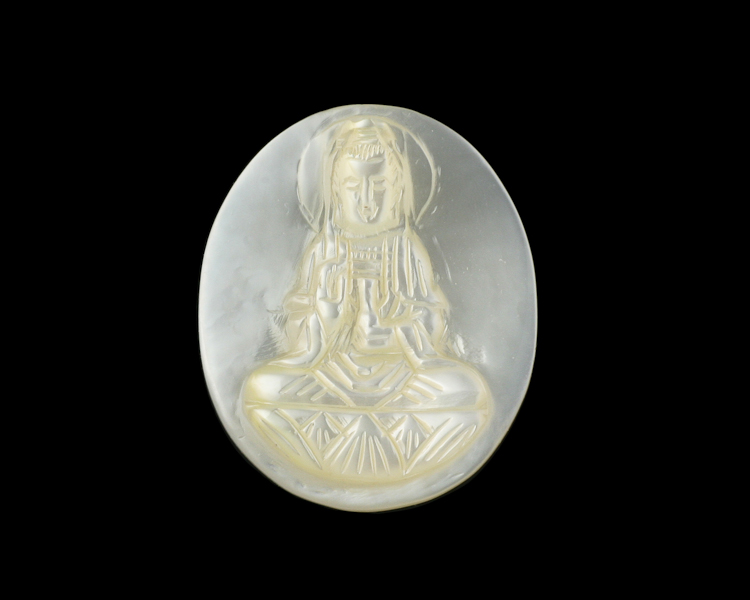 Mother of pearl Guan Yin - Click Image to Close