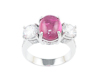 Tourmaline and cubic zirconia ring
