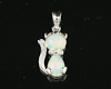 Opal and diamond pendant