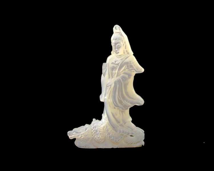 Mother of pearl Guan Yin statue - Click Image to Close