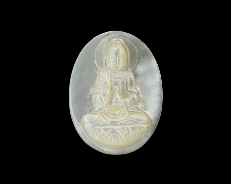 Mother of pearl Guan Yin - Click Image to Close