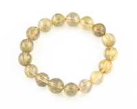 Rutile quartz bead bracelet