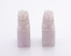 Jadeite (type-A) Chinese guardian lions Jadeite (type-A) Chinese guardian lions