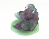 Fluorite ducks on aventurine leaf