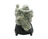 Jadeite (type-A) Budai statue on pedestal