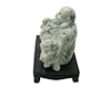 Jadeite (type-A) Budai statue on pedestal