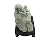 Jadeite (type-A) Budai statue on pedestal