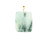 Jadeite (type-A) fishes amulet with 21k gold hook