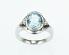 Aquamarine and diamond ring