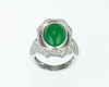 Jadeite (type-A) and diamond ring Jadeite (type-A) and diamond ring
