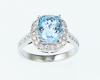 Aquamarine and diamond ring