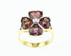 Garnet and diamond ring