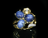 Blue star sapphire and diamond ring Blue star sapphire and diamond ring