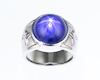 Blue star sapphire and diamond ring Blue star sapphire and diamond ring