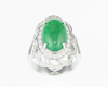 Jadeite (type-A) and diamond ring Jadeite (type-A) and diamond ring