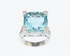 Aquamarine and diamond ring Aquamarine and diamond ring