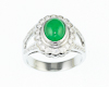 Jadeite (type-A) and diamond ring Jadeite (type-A) and diamond ring