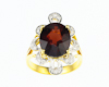 Garnet and diamond ring