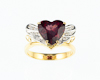 Garnet and diamond ring