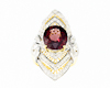 Garnet and diamond ring