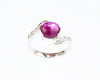 Star ruby and diamond ring