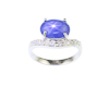 Blue star sapphire and diamond ring Blue star sapphire and diamond ring