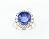 Blue sapphire and diamond ring