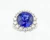 Blue sapphire and diamond ring