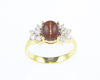 Apatite cat's eye and diamond ring Apatite cat's eye and diamond ring