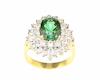 Chrome tourmaline and diamond ring Chrome tourmaline and diamond ring
