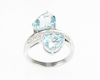 Aquamarine and diamond ring