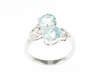 Aquamarine and diamond ring