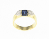 Blue sapphire and diamond ring