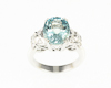 Aquamarine and diamond ring