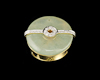 Jadeite (type-A) carving and diamond ring Jadeite (type-A) carving and diamond ring