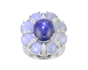 Blue star sapphire, star sapphire and diamond ring Blue star sapphire, star sapphire and diamond ring