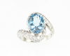 Aquamarine and diamond ring