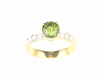 Peridot and diamond ring