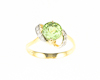 Peridot and diamond ring