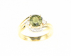 Peridot and diamond ring