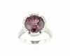 Garnet and diamond ring