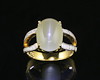 Aquamarine cat's eye and diamond ring Aquamarine cat's eye and diamond ring