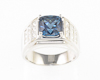 Topaz and cubic zirconia ring